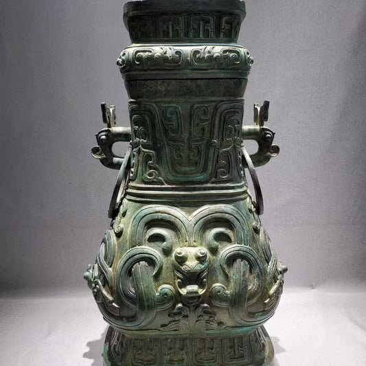 Antique Bronze Pot: Intricate patterns, mysterious inscriptions. A historical gem with great collection value. Metaphysically linked to good fortune. A rare chance to own a piece of ancient splendor!